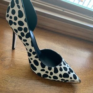 GUESS animal print pony stilettos,
